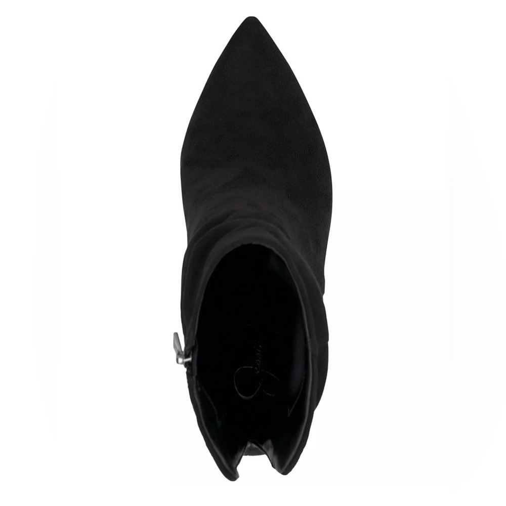 Black high heel booties